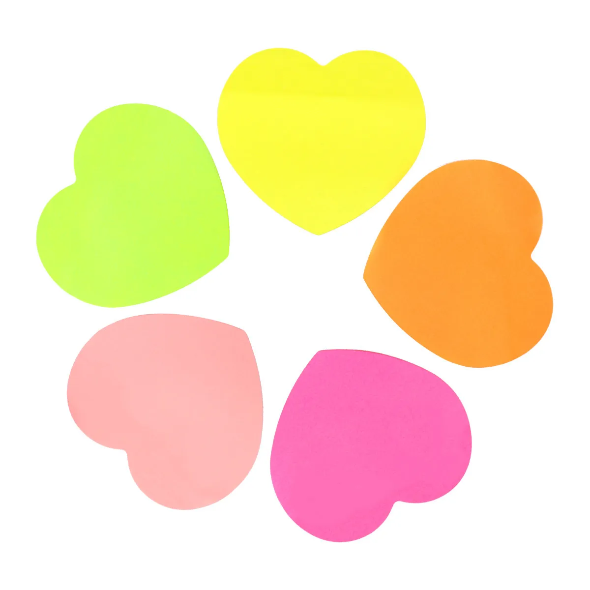 

3Pcs Heart Shaped Self Adhesive Removable Memo Pads for Home Office School Study Revision Time Reminder Notepads