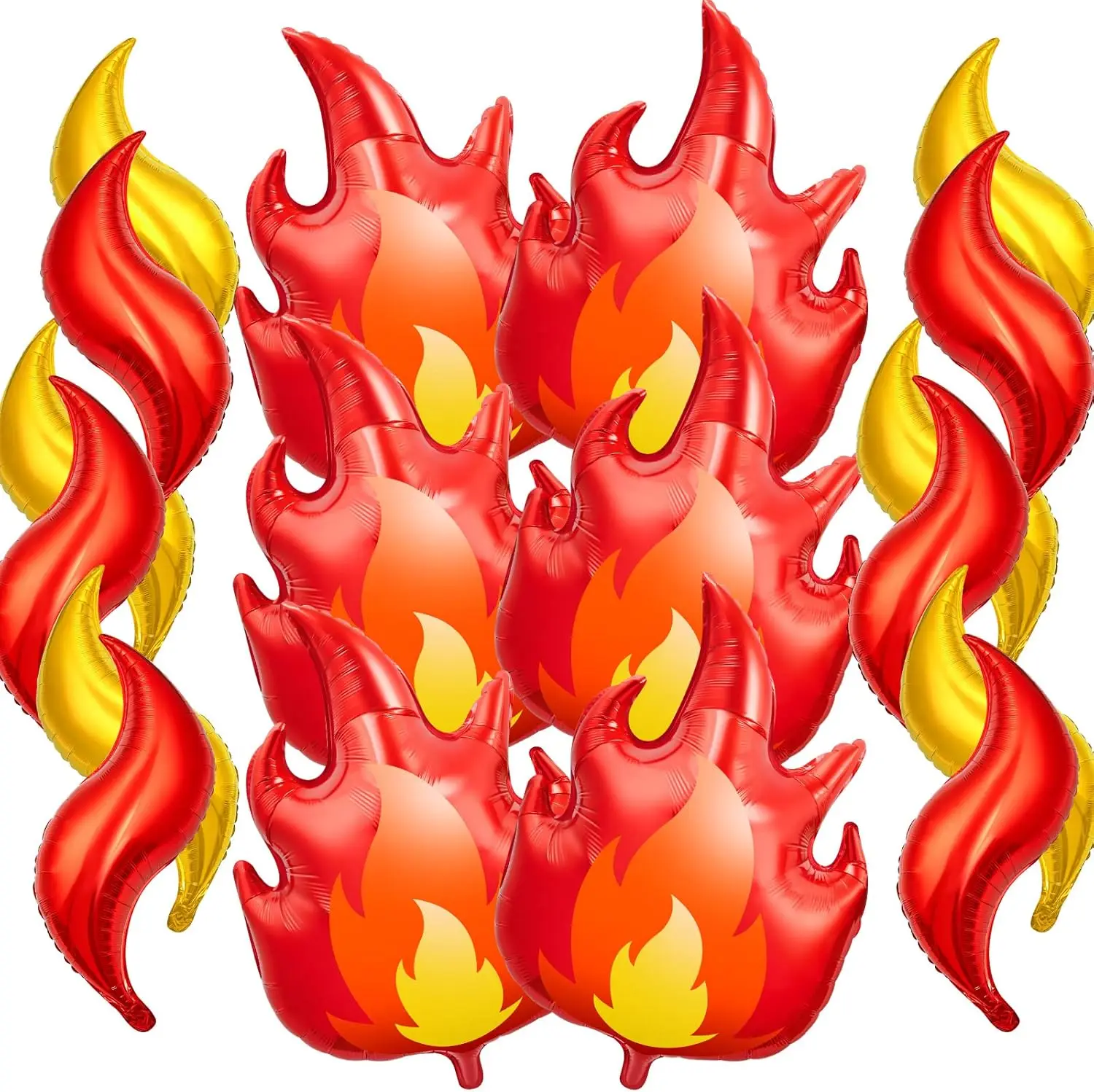 

Fire Truck Birthday Party Supplies Fire Balloons Flame Fireman Theme Kids' Party Balloons for Campfire Hunting Decor