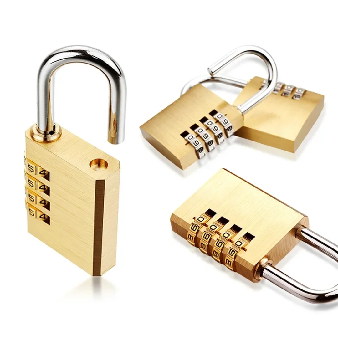 New Padlock Solid Brass Lock Digit Combination Password Secret Code for Gym Locker Sports Fence Toolbox Gate Case Hasp Storage