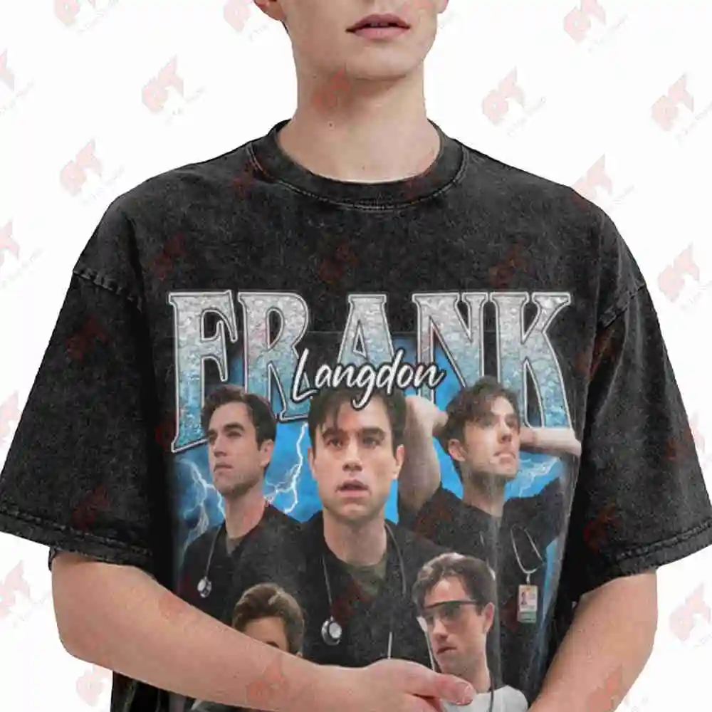 Dr Frank Langdon Bootleg Vintage Washed Tee Pure Cotton T-Shirt
