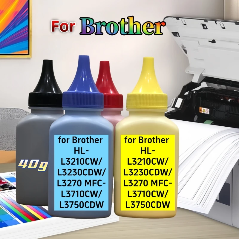 Compatible 4 Color Toner Cartridge Powder for Brother HL-L3210CW/L3230CDW/L3270 MFC-L3710CW/L3750CDW Laser Printer Refill
