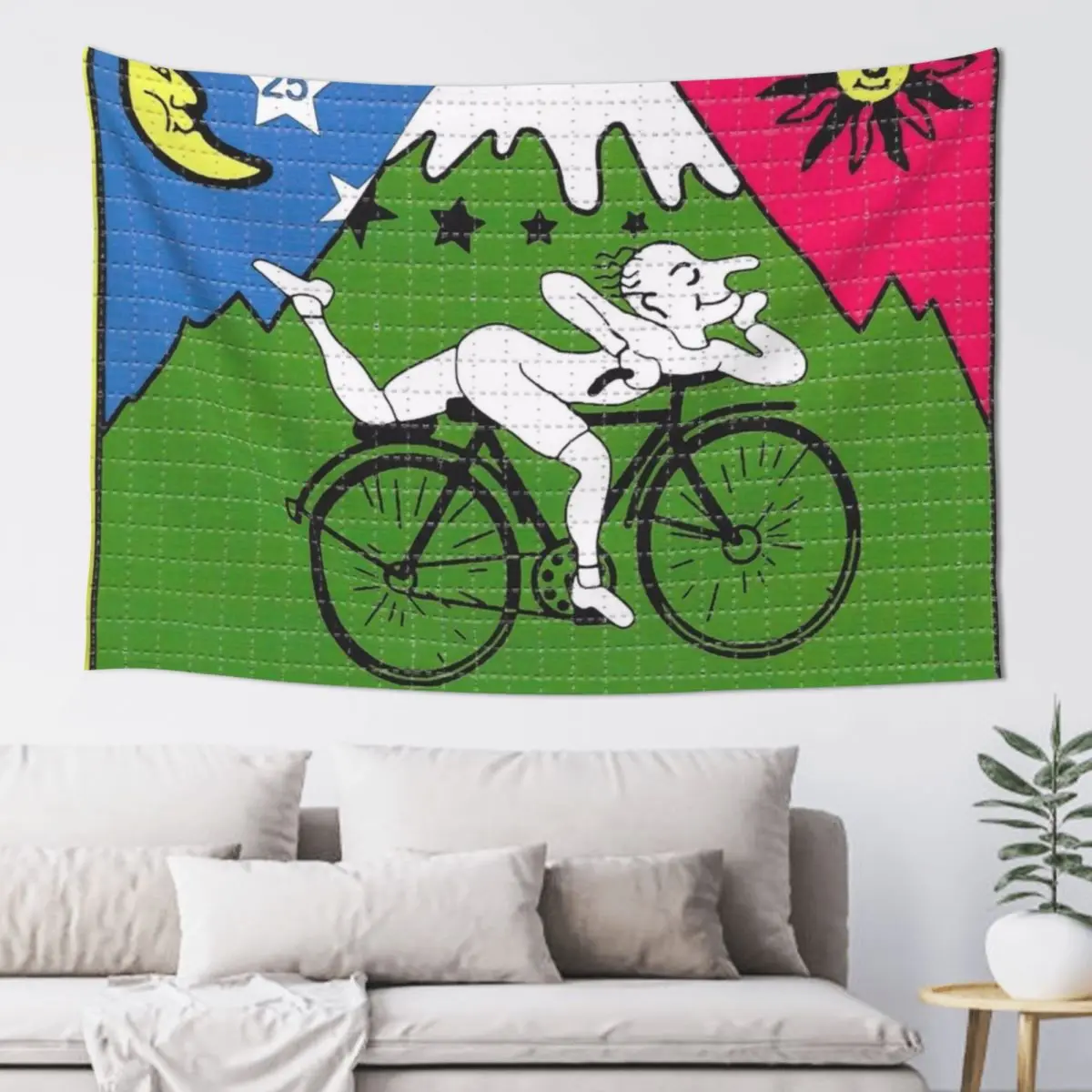 

LSD - Albert Hofmann - Bicycle Day Tapestry Home Decoration Accessories House Decor Luxury Living Room Decoration Tapestry