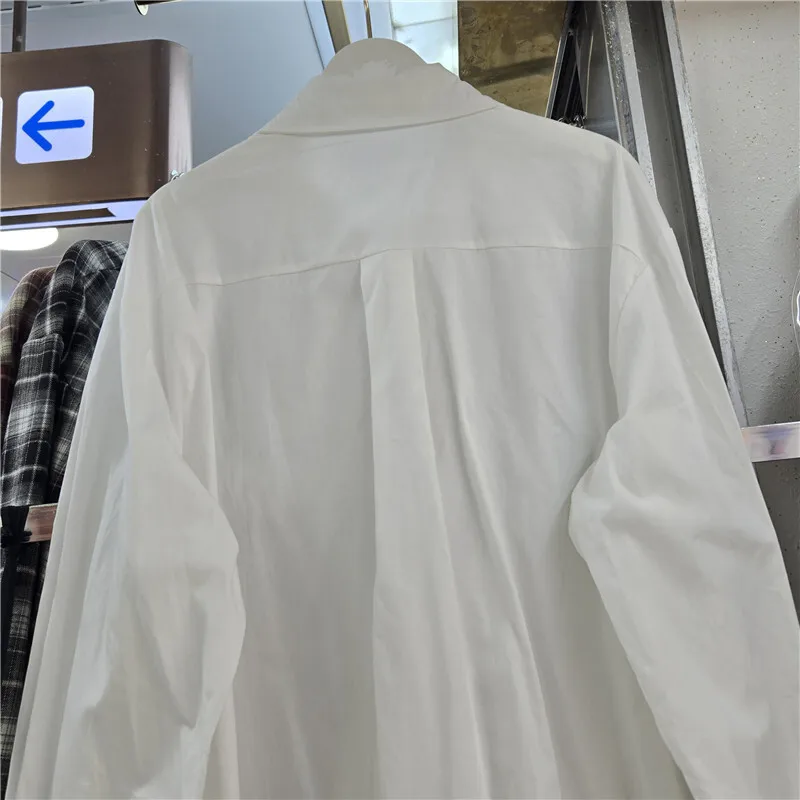 HKSH 春秋新作 レディースシャツ 重厚なクラフト スタッズ付きダイヤモンド ターンダウンカラー 長袖 エレガント トレンドトップス インスブラウス HK13283