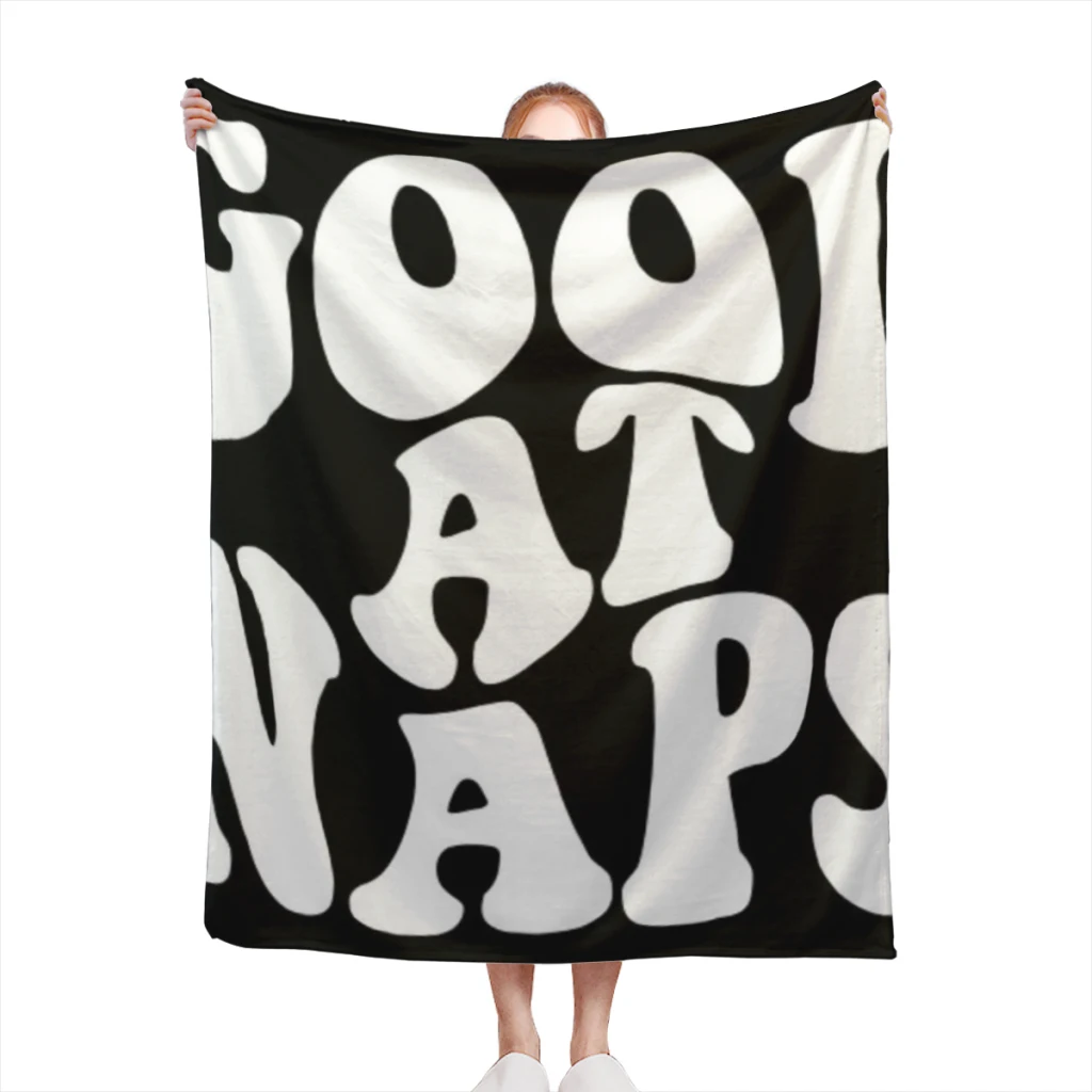 

Good At Naps Medium Blanket Fluffy Soft Bedroom Decor Sofa Blankets Comforter Home and Decoration