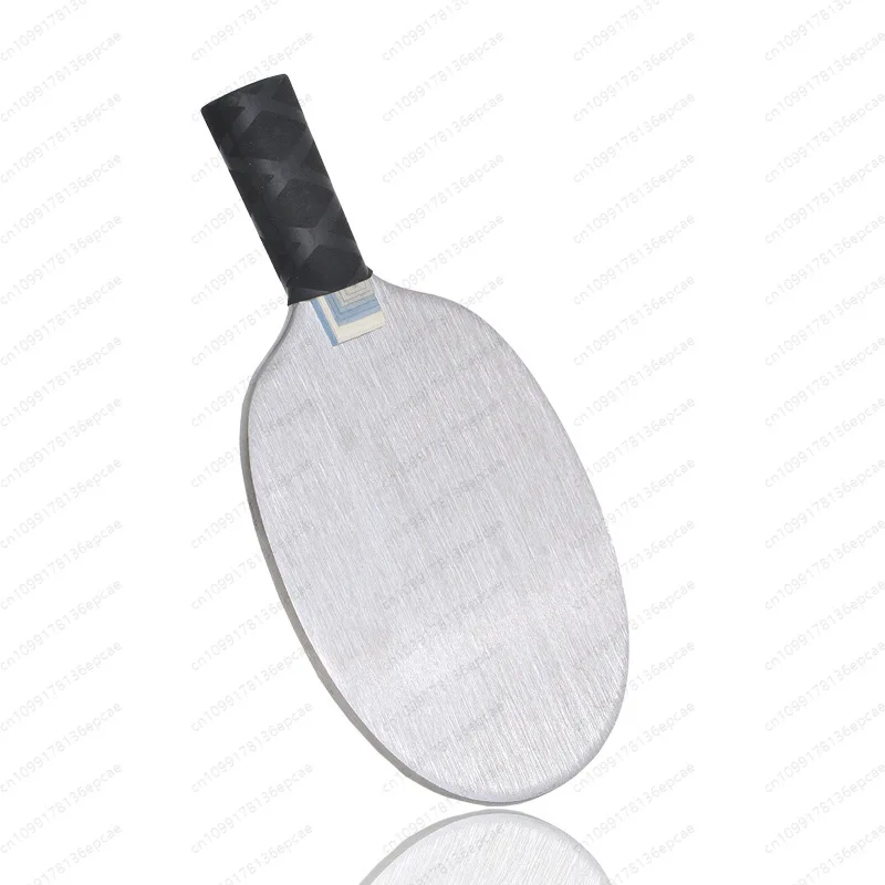 Stainless steel table tennis racket baseplate high-grade wooden handle, professional weight training racket 500g, metal racket