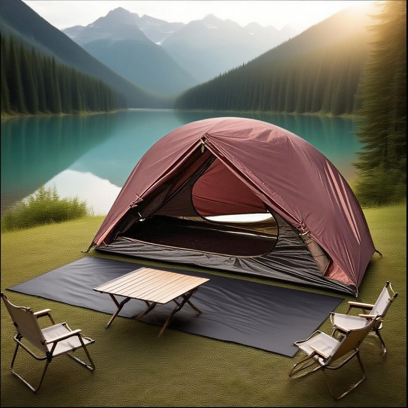 

1 Person Easy Setup Camping Tent Windproof Anti-Mosquito Portable Inner Double Layers Shelter for Backpacking & Travel Tent