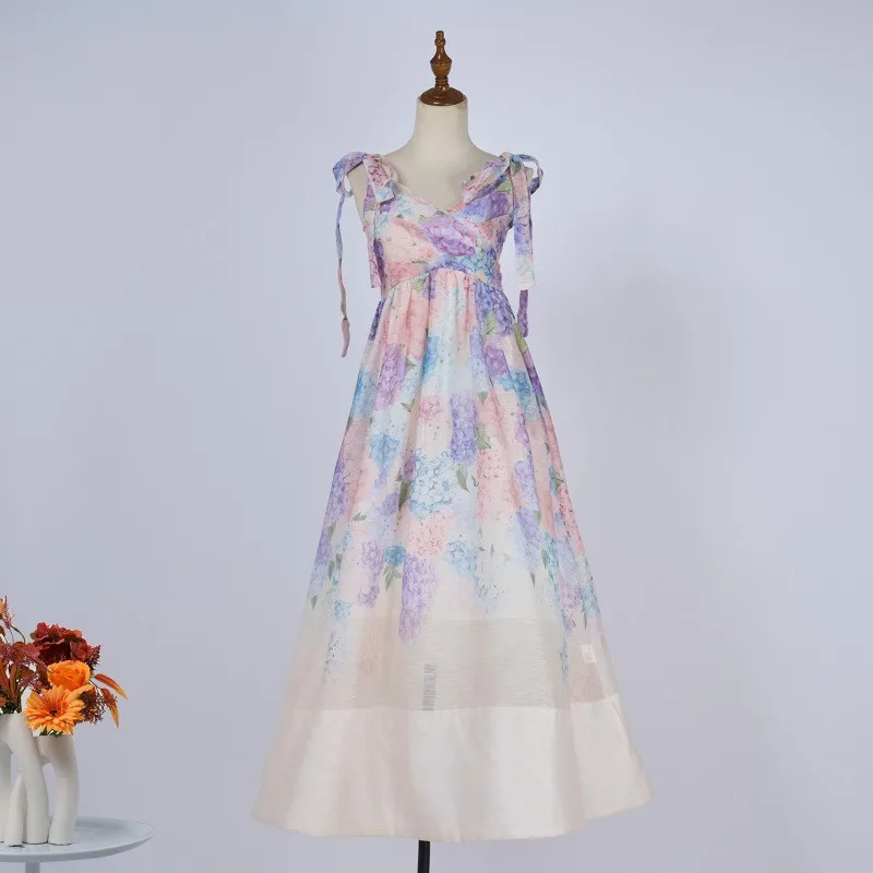 

Elegant Fabric Australian Design Sweet Bow Tie Sleeveless Midi Dress