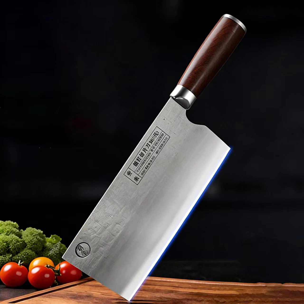 8 Inch Slicing Knife DC53 Mode Steel Blade Wood Handle Chef Cleaver Handmade Forged Kitchen Knife For Cutting Vegetable And Meat