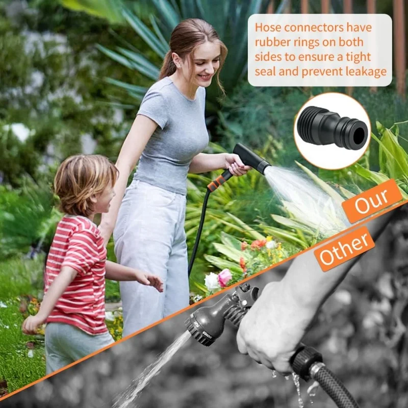 1pc Garden Hose Quick Couplers G1/2 External Thread Plug-In Faucet Adapters ABS Faucet Connector For Kitchen Garden
