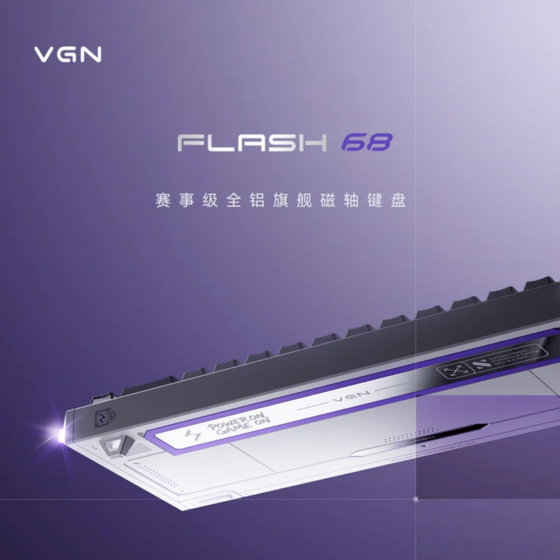VGN flash 68 Magnetic Switch Mechanical Keyboard High End Full Aluminum Custom Rt Switchable Esports For Gaming Enthusiasts