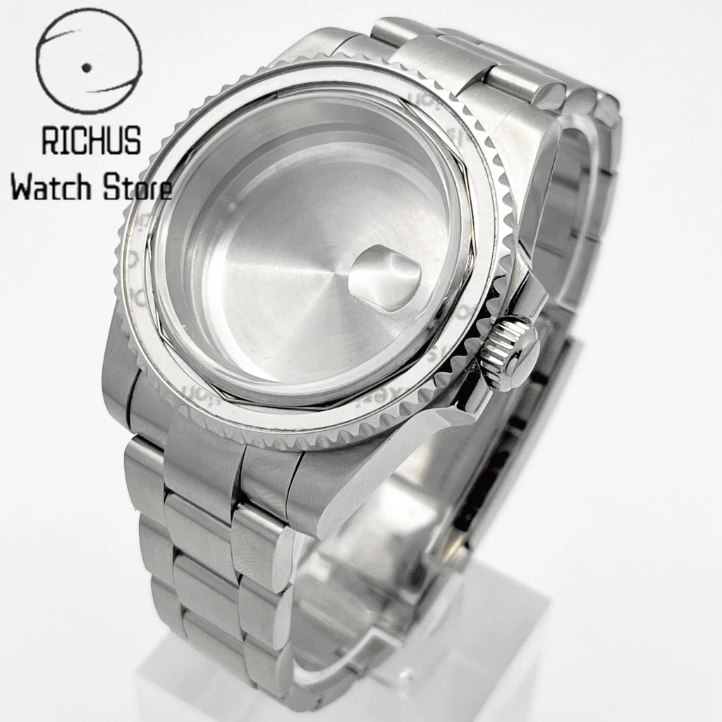 40mm-silver-watch-case-with-strap-fit-nh35-nh36-eta2824-pt5000-miyota82-series-dg2813-3804-automatic-movement-watch-accessories