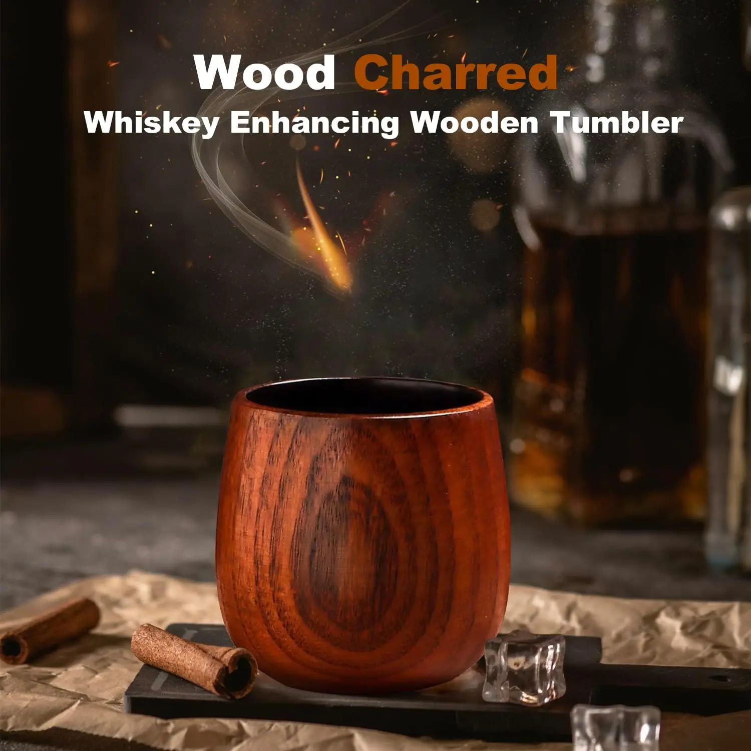 Natural Wooden Tea Cup Set Japan Style Shatterproof Wood Wine Coffee Mug for Camping Picnic Home Use Whiskey Beer Water Cup