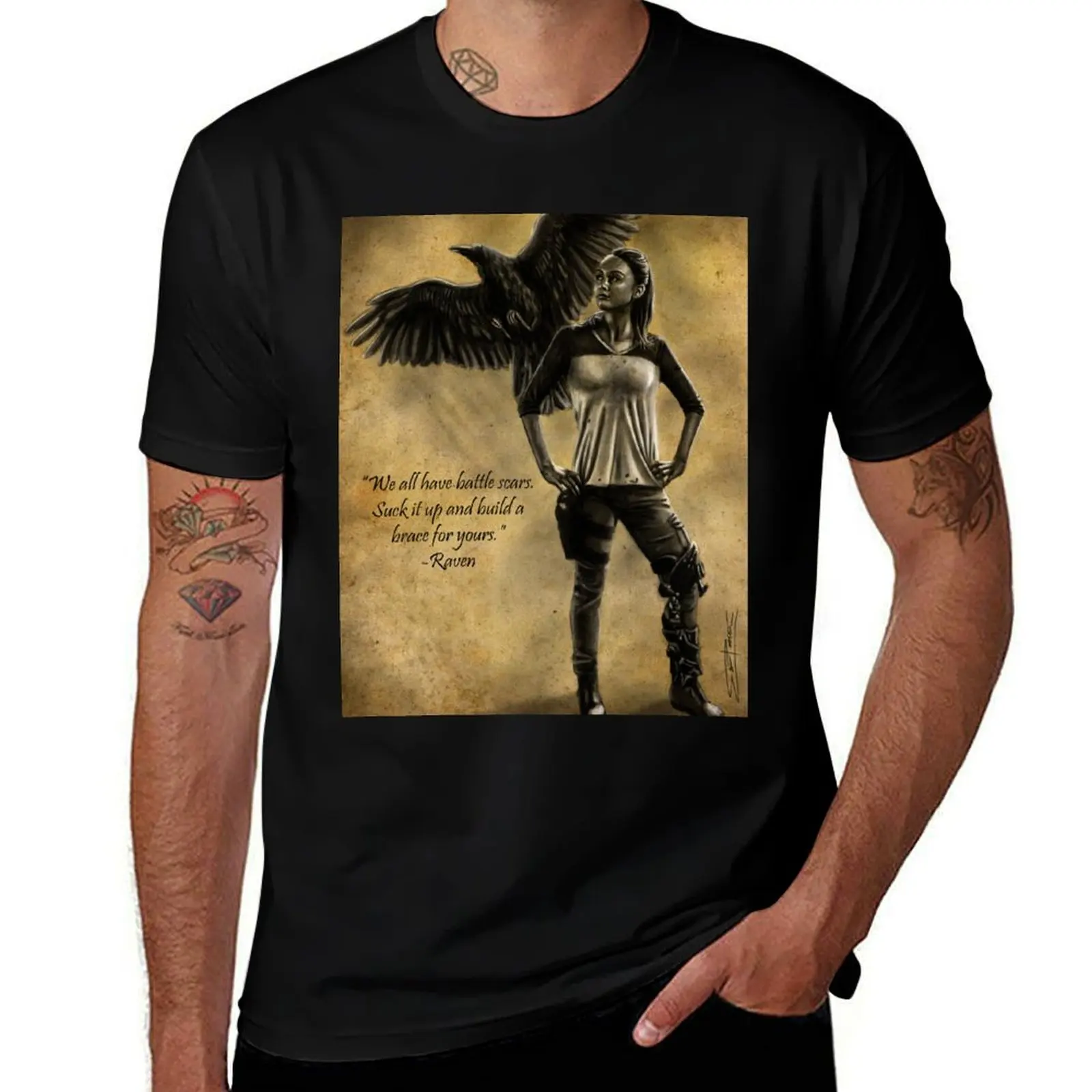 Raven Stay Strong 2 T-Shirt cotton t shirt pack T-Shirt
