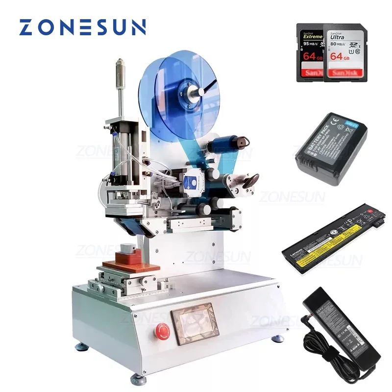 ZONESUN XL-T807 آلة وضع العلامات عالية الدقة مكونات إلكترونية ملصق ذاتي اللصق ملصق شفاف