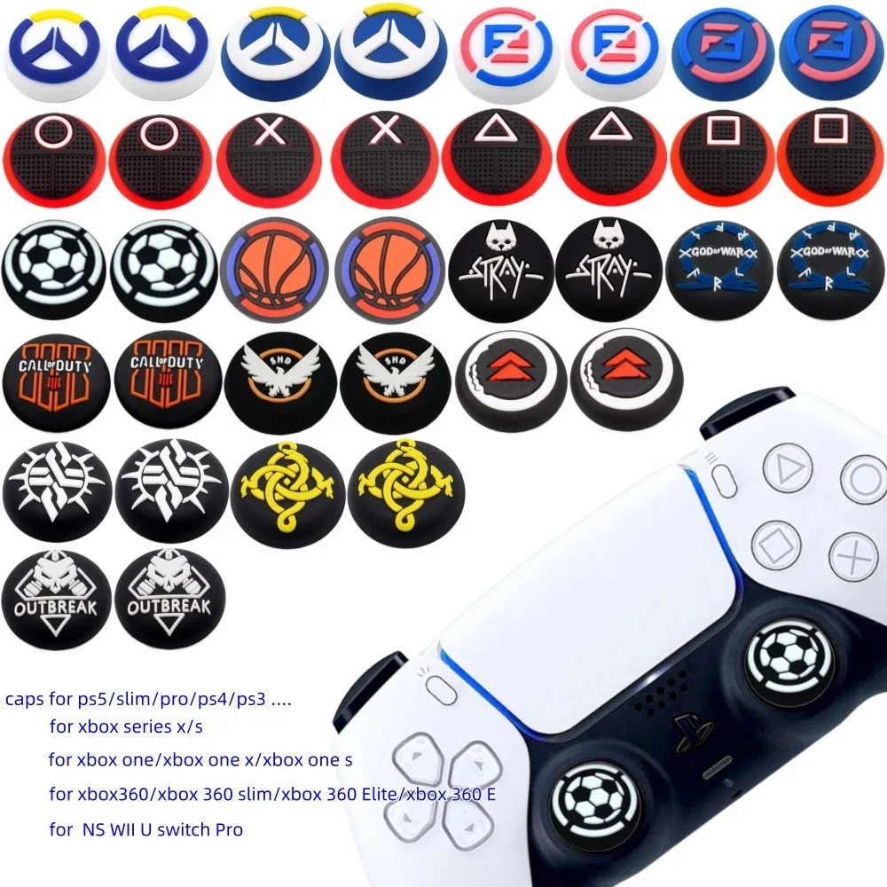 Capuchon de poignée de pouce en Silicone pour PS5 Slim Pro PS4 Xbox série X/S, accessoires de contrôleur de Joystick de jeu, capuchons antidérapants