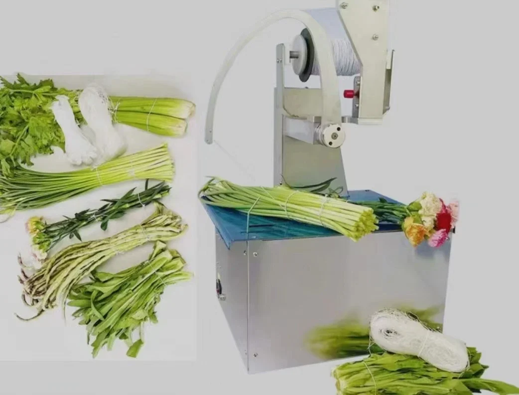 Elastic rope and thread bundling packaging machine Automatic bundling machine for flower vegetable sticks