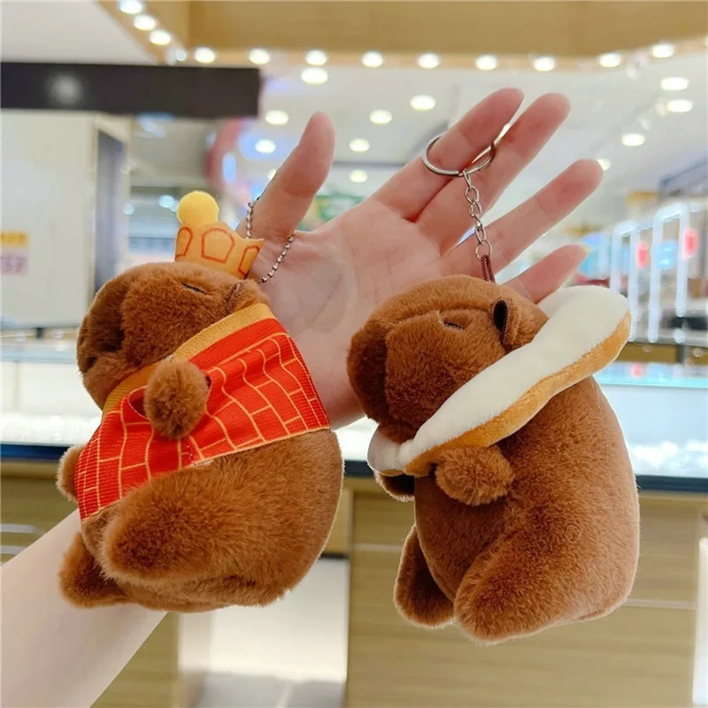 ﻿Capybara Plush Toy Keychain Capibara Anime Fluffty Toy Cute Doll Stuffed Animals Soft Plushie Toys Christmas Thanksgiving Gifts