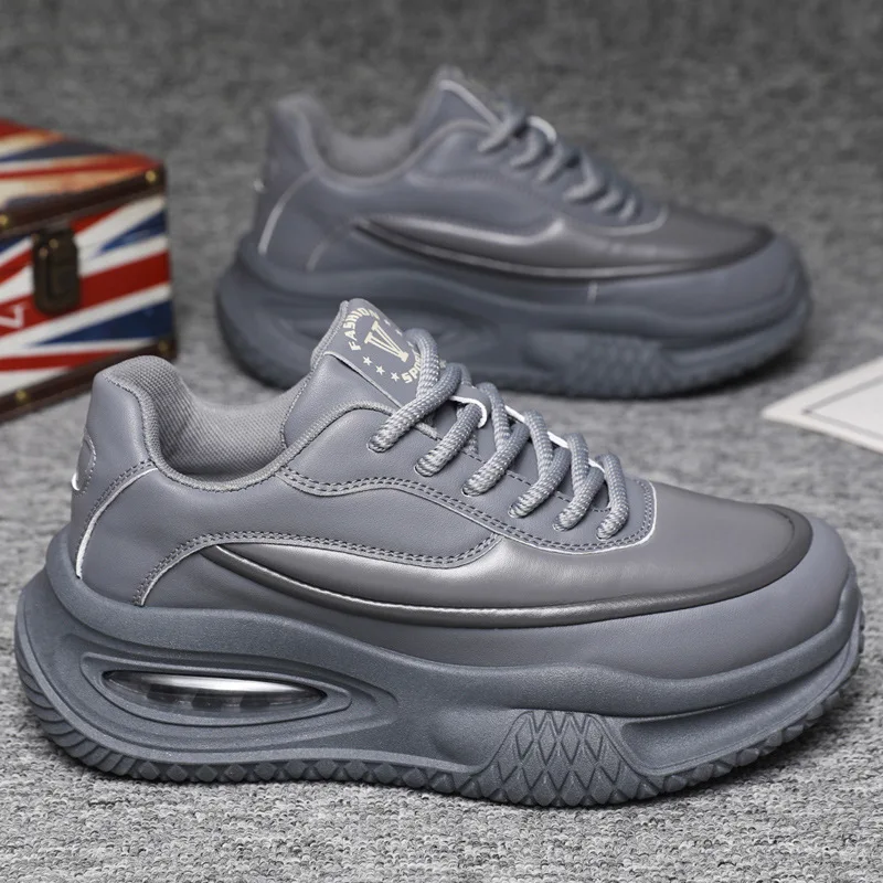 Mens Sneakers Autumn New Thick-Soled Heightening Sneakers Trendy Platform Comfortable Casual Running Shoes Men Zapatos hombres