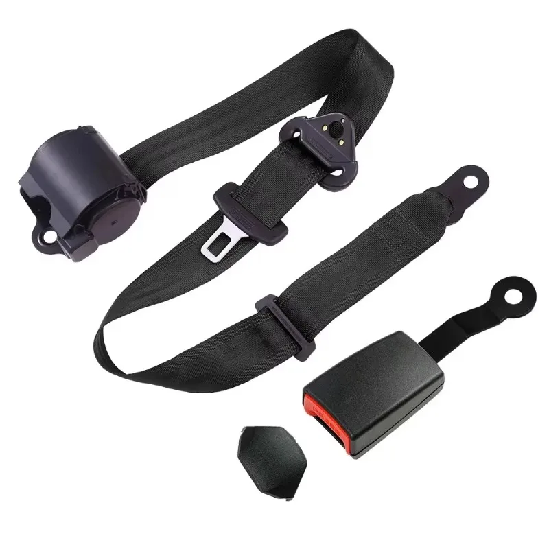 Universal Retractable 3-Point Car Seat Belt Adjuster Emergency Lock Driver Safety Belt Auto Accessories