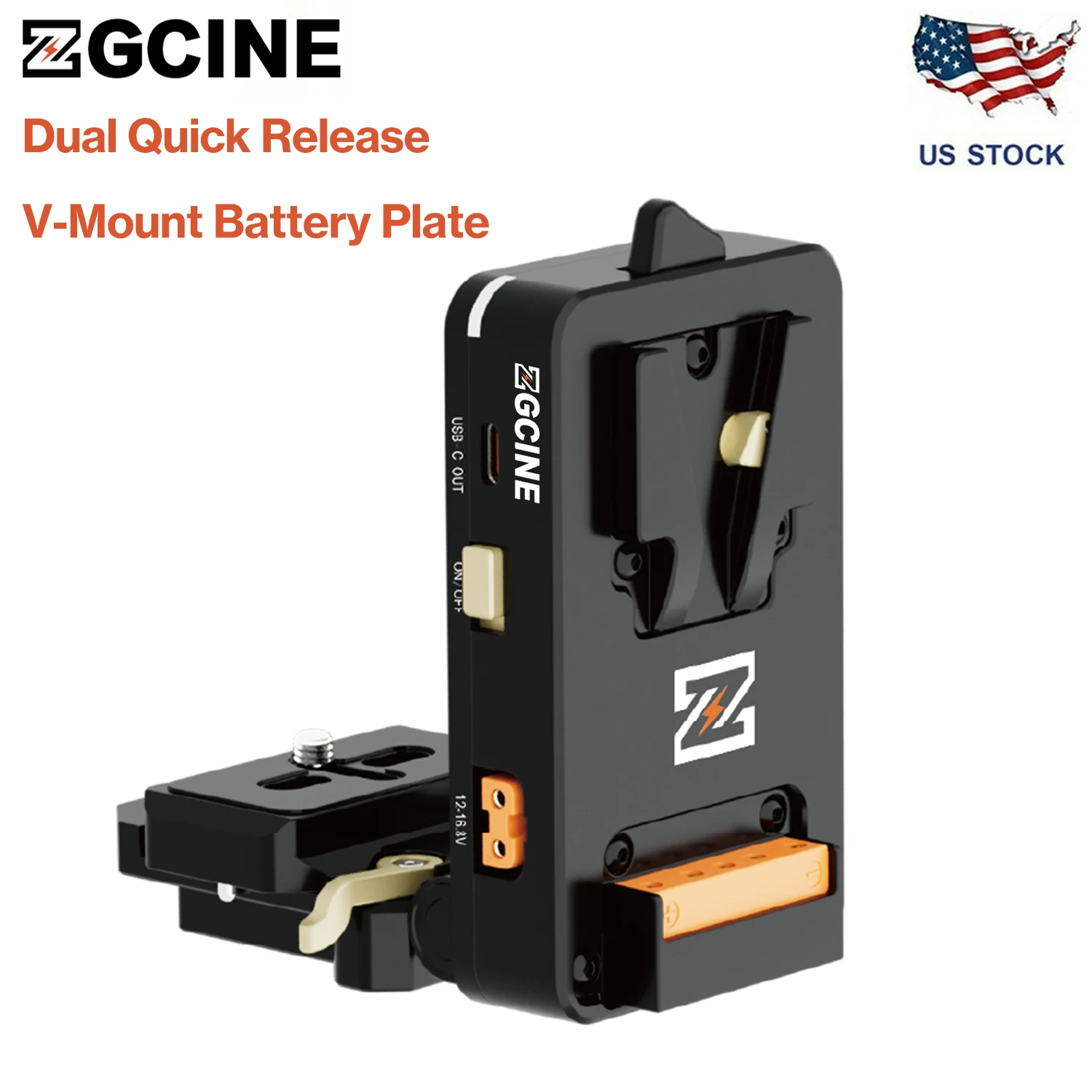 

ZGCINE VM-VP4 V-Mount Battery Plate V Lock Dual Quick Release Plate for Arca-Swiss V Mount Battery DSLR Camera Tripod