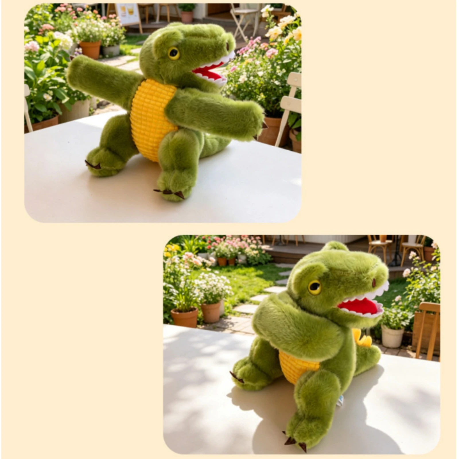 

Dinosaur Wristband Fuzzy Wearable Soft Toy Soft Dinosaur Puppet Role Play Toys Safe Materials for Children