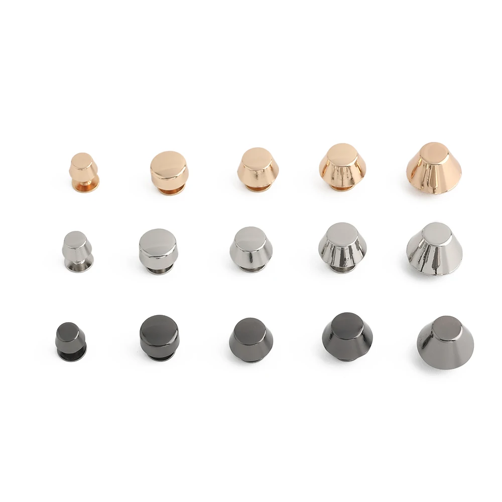20/50/100PCS 8-15mm Metal Screwback Rivet Studs For Leather Craft Luggage Handbag Purse Bottom Protective Feet Nails Accessories