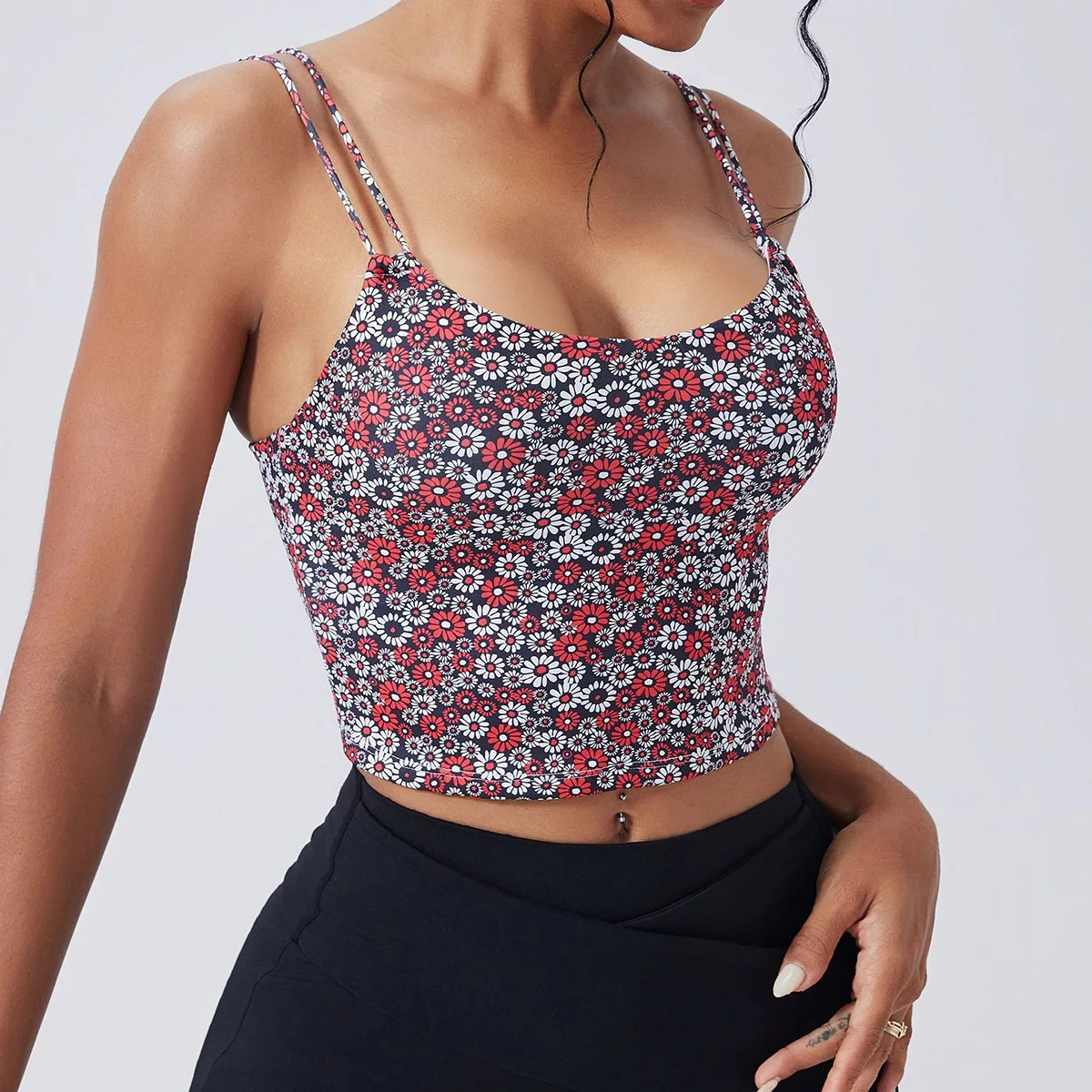 Yoga Shirts Women Underwear Workout Crop Tank Tops Girl Adjustable Strap Vest Bra Female Yoga Sports Gym Fitness Bra