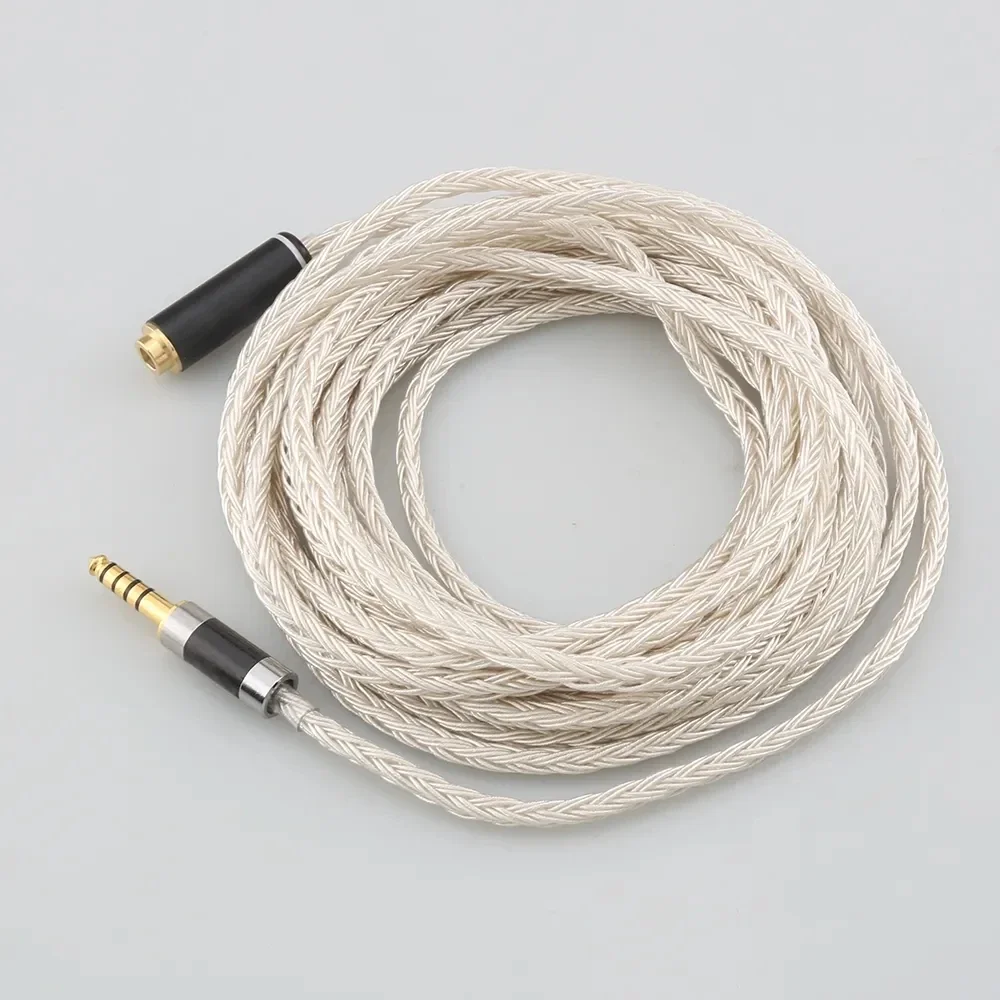 실버 도금 헤드폰 이어폰 익스텐션 케이블, 16 코어 OCC, xlr 2.5mm 3.5mm 6.5mm 4.4mm 수 4.4mm 암