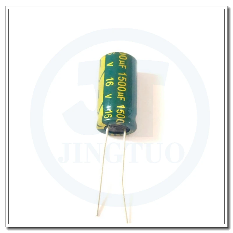 Capacitor eletrolítico de alumínio radial, 1500UF16V, 16V1500uF, 1500MFD, 16WV, 10x16mm, 5pcs