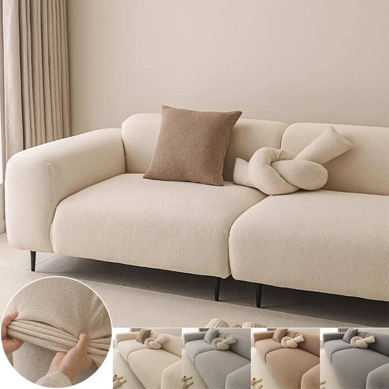 2026 Spring New Chenille Sofa Cover Sectional L Shape Sofa Slipcover Corner Case for Living Room 1/2/3/4 Seat Home Decoration