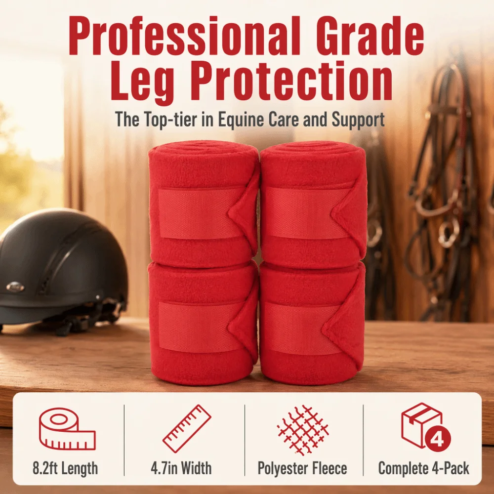 4Pcs Self Adhesive Horse Leg Warp Breathable Elastic Animal Leg Bandage Soft Material Wear Resistant Self Adhesive Horse Guard