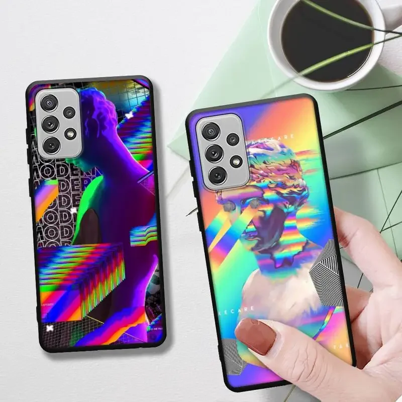 Vaporwave style Phone Case for Samsung Galaxy A91 A80 A72 73 A52 53 A70 A41 A32 A21 A22S A42 5G phone Covers