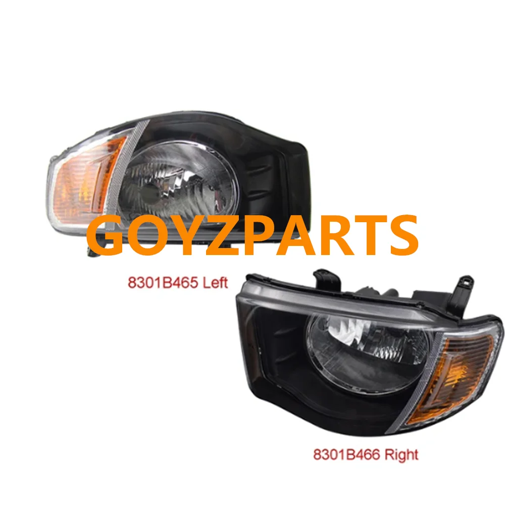 

2PCS Head Lamp Light Headlamp for Mitsubishi L200 Triton Strada KA4T KA5T KB4T KB5T KB7T KB8T 4D56 8301B465 8301B466 8301B472 83