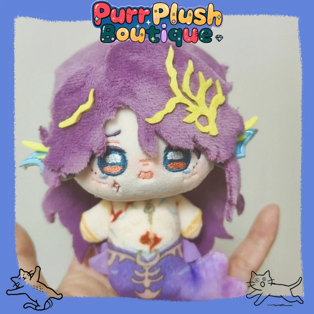 

10CM Love and Deepspace Rafayel Q Version Sea God Mermaid Adorable Cute Maumet Puppet Pendant Backpack Keychain Plushies Mascot