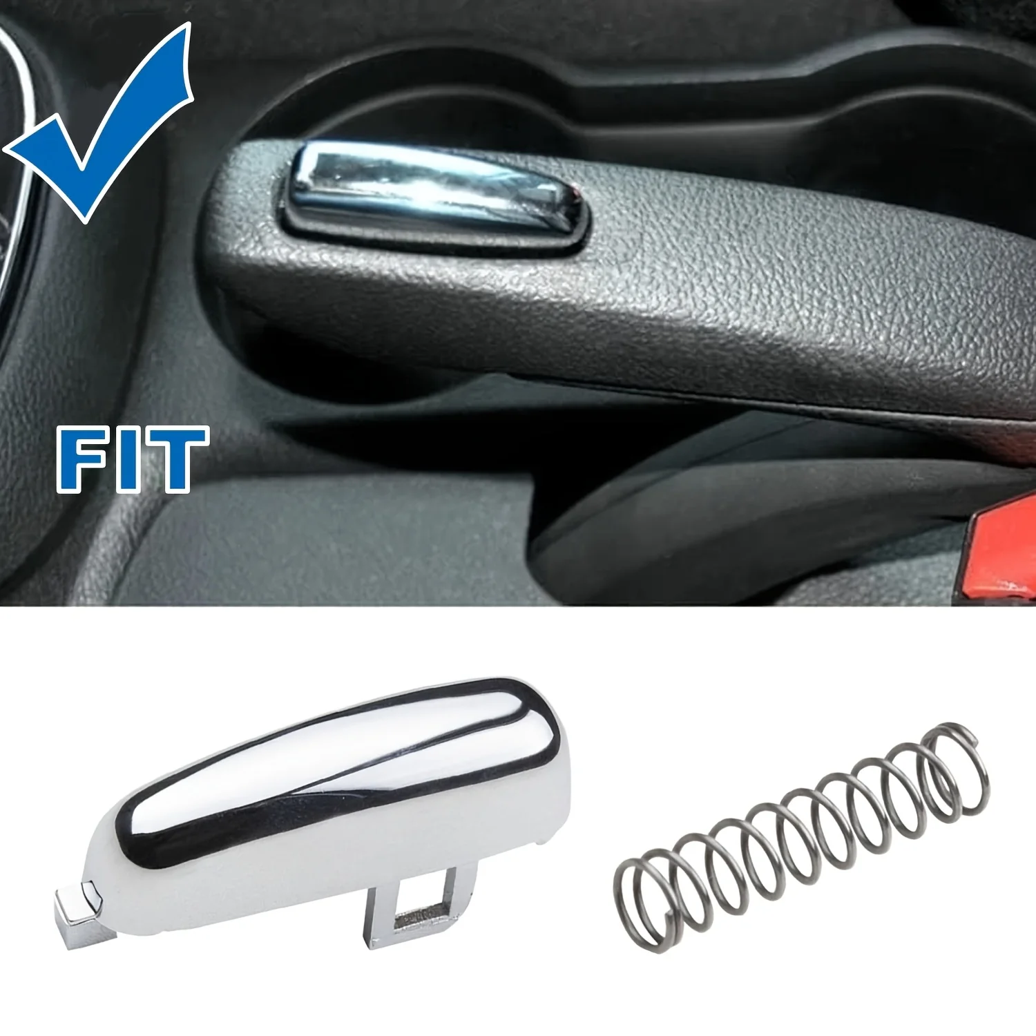 New Fit for Opel Mokka 2012-2018 Antler/Springs 42504682 Aluminum Alloy Direct Fit Car Handbrake Button Switch Replacement Cover