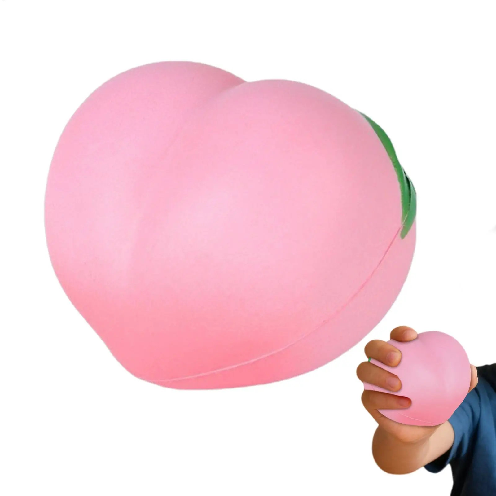 Pink Juicy Peach Squishy Toy Anti-Stress Slow Rising Fruit Pinch Squeeze Stress Reliever Toys Fun Design Squeezable Toys