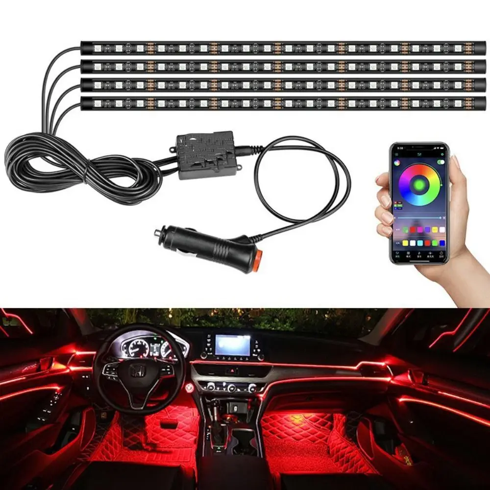 

Высокое качество USB/прикуриватель полоса света неоновая лампа автомобильные аксессуары ножной светильник силиконовый авто декоративный автомобиль