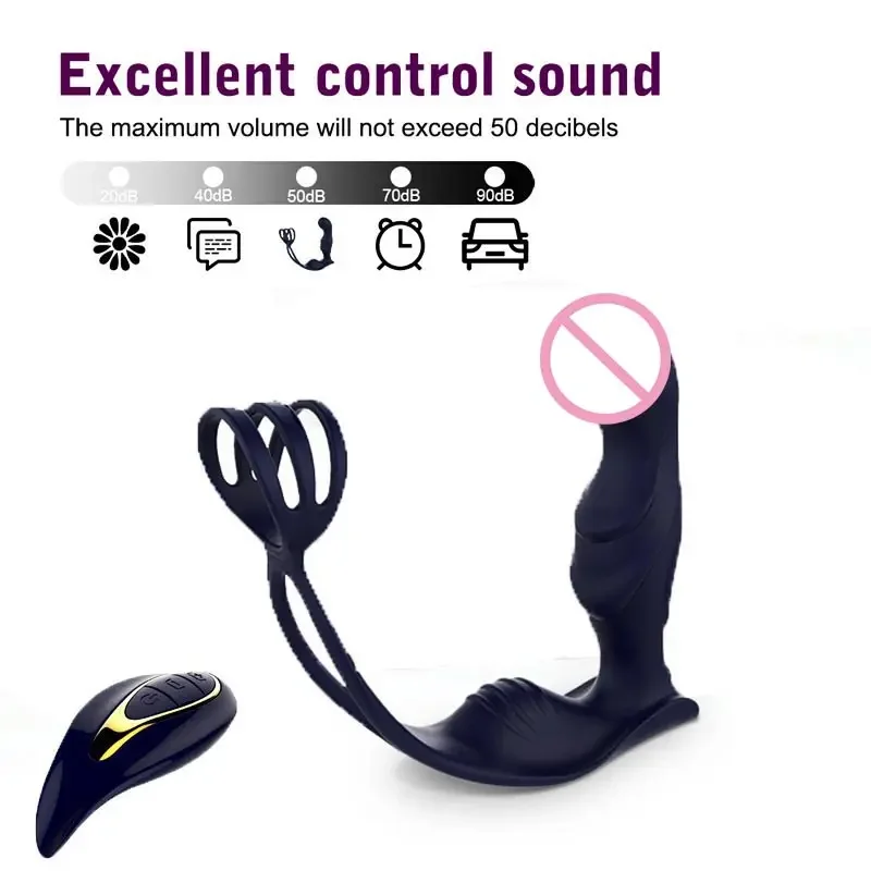 Hands-free Men's Vibrator Ring Annals Expander Silent Anna Plug Sex Men Women Sensitive Watch Adult Didlo Outside Container