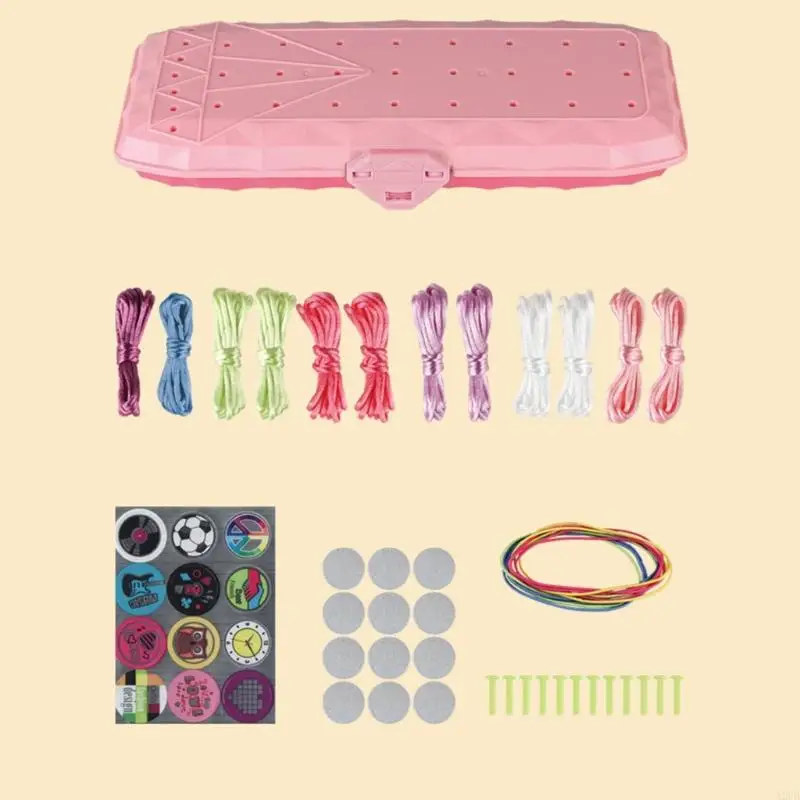 Pulseira educacional para crianças, kits artesanato tecelagem, criatividade e habilidades motoras finas por meio