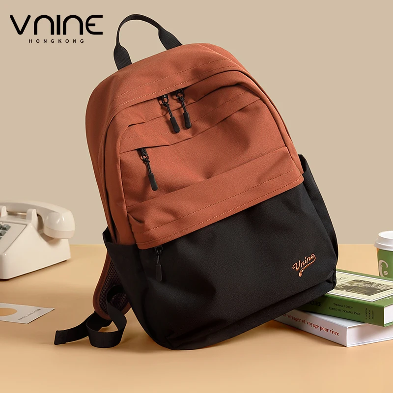 VNINE backpack for female college students in 2024, new middle and high school student backpack, computer bag, outdoor travel