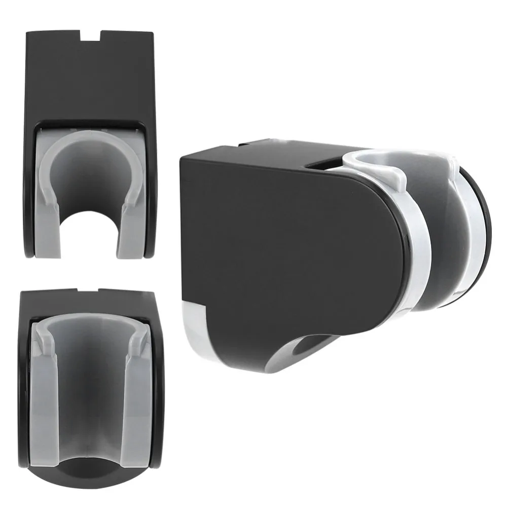 ABS Shower Head Holder Adjustable Angle Wall Mount Shower Sprayer Bracket Black Durable Handheld Shower Bracket Home Hotel Spa