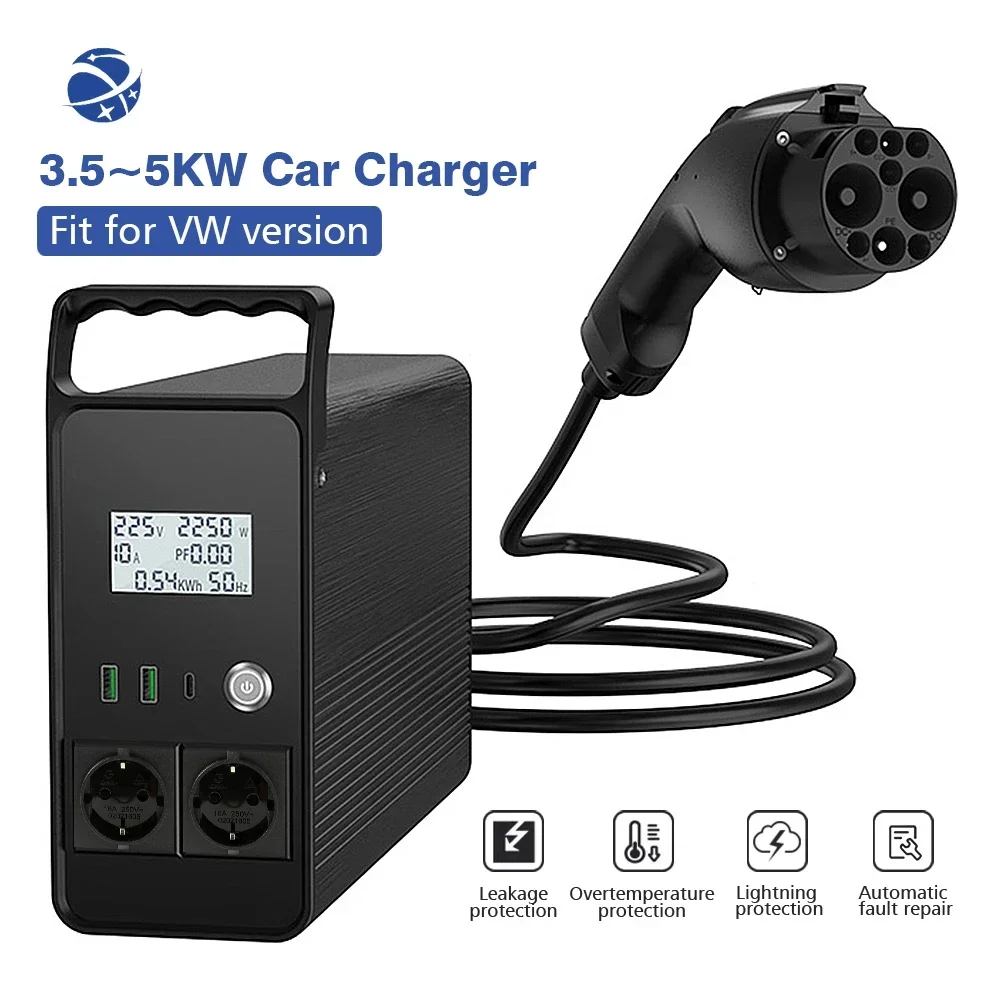 GBT 5kw With US/European socket V2L V2H Outdoor Power Supply Vehicle to Load Adapter Electric Vehicle Charging Equipment