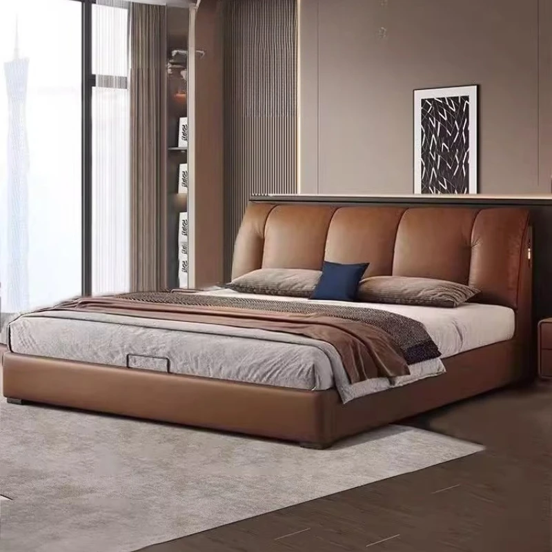 

Queen Size Nordic Bed Unique Upholstered Double Nightstands Bed Lounge Sleeping Frame Meubles De Chambre Home Accessories