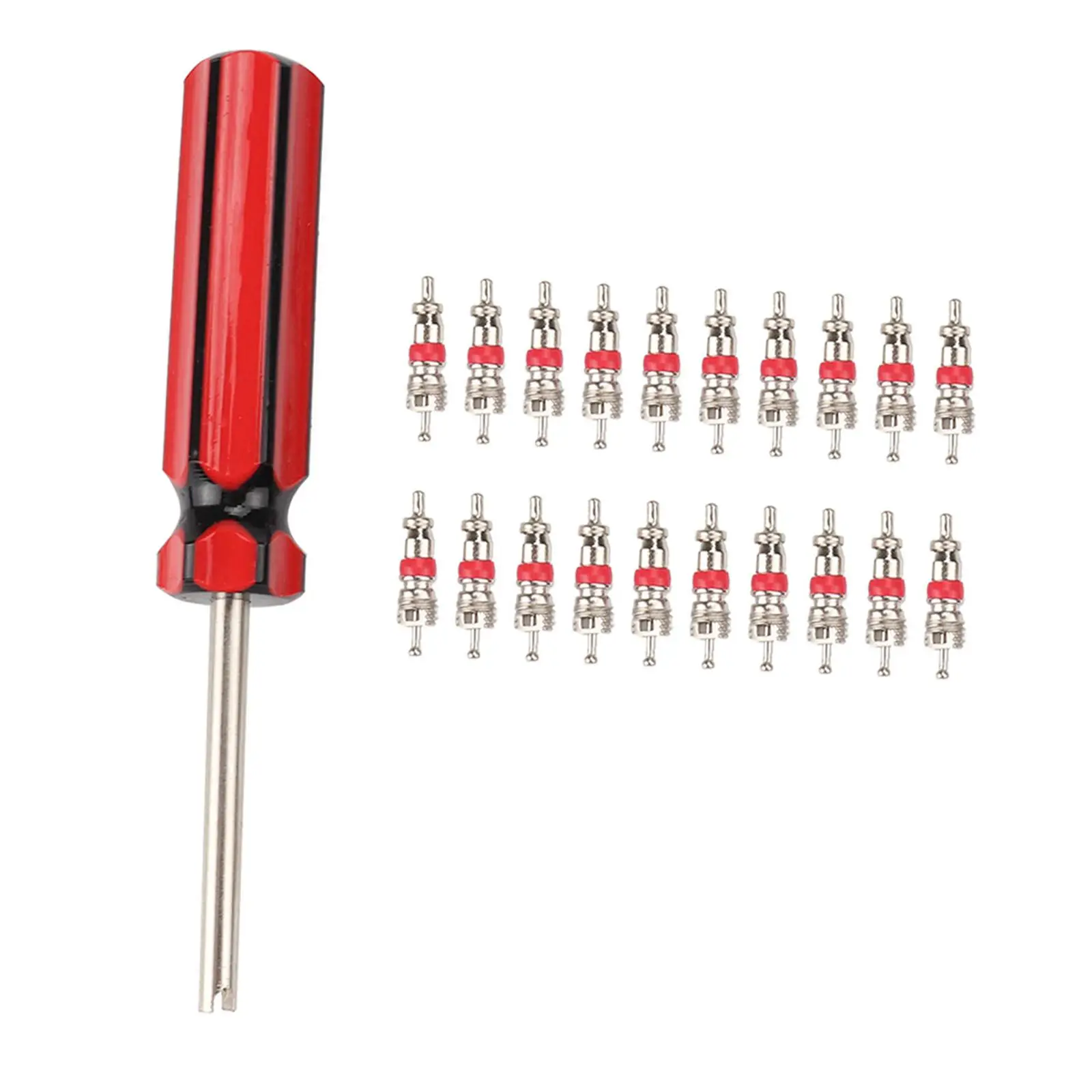 Tire Valve Stem Core Remover Tool Zinc Alloy Installer Easy Replacement Kit for Bicycle Motorcycle Car
