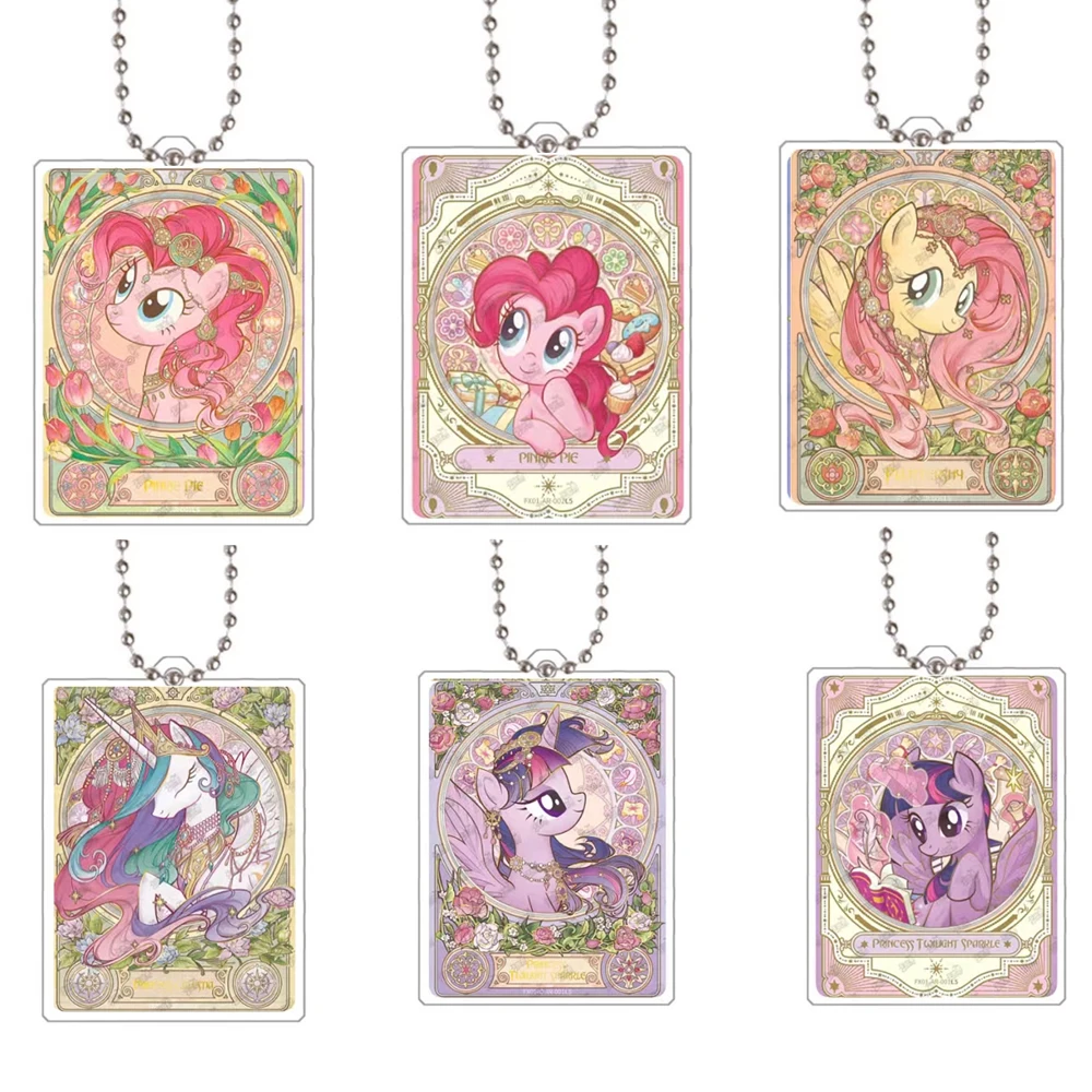 My Little Pony Fluttershy Twilight Sparkle Anime Peripheral Cartoon Cute Key Chain Decoration Hanging Chain Girl Holiday Gift