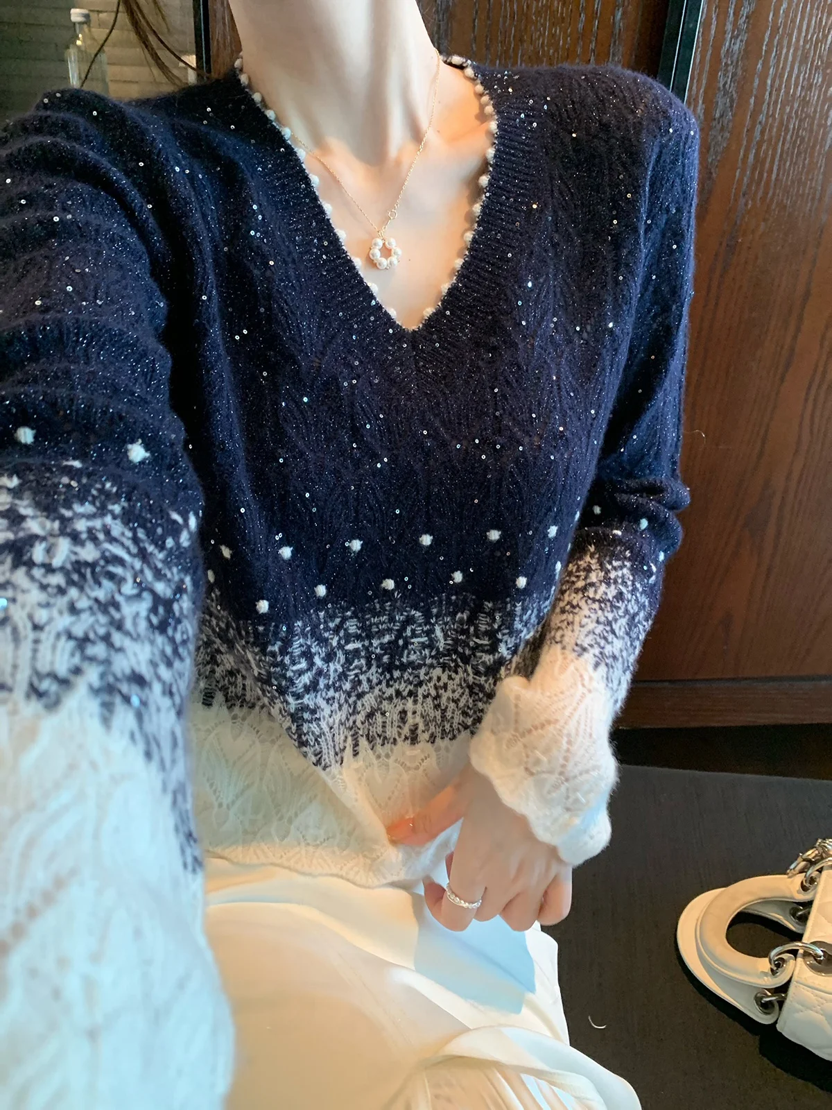 

DAJOS Red Label adient Star Luxury Soft Cozy 00 Camere V-ne Sweater Ele Commute Sle Regular Fit Long Sve Autu...