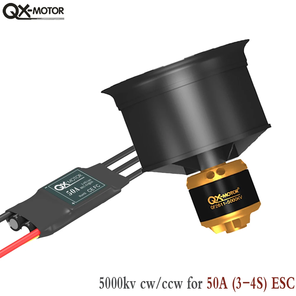 QX-MOTOR 12Blades wentylator kanałowy 50mm EDF QF2611 3300KV 4000KV 4600KV 5000KV CWCCW bezszczotkowy silnik 40A / 50A ESC