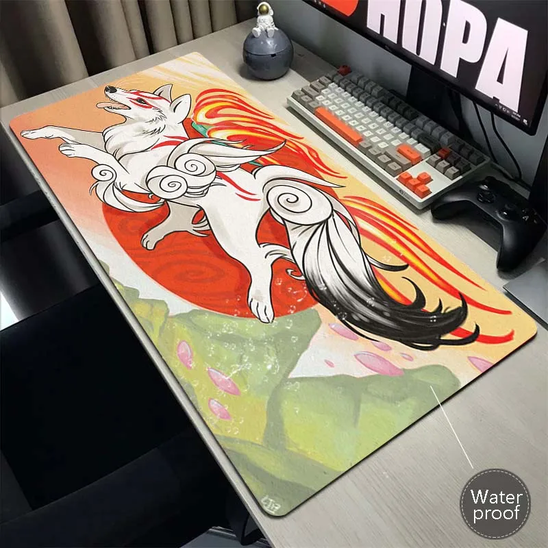 

HD Print Okami Mouse Pad Large Computer Accessories MousePad Waterproof Rubber Desk Mat Anti-slip Laptop Soft Mice Pad Mouse Mat