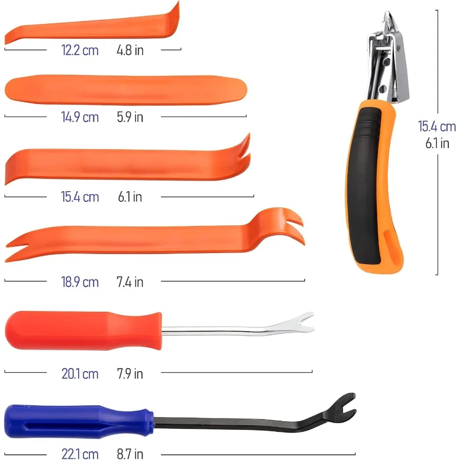 7 Pieces Staple Remover Tools Set for Upholstery Construction and Auto Car Professiol Tack and il Puller Kit for Efficiently an