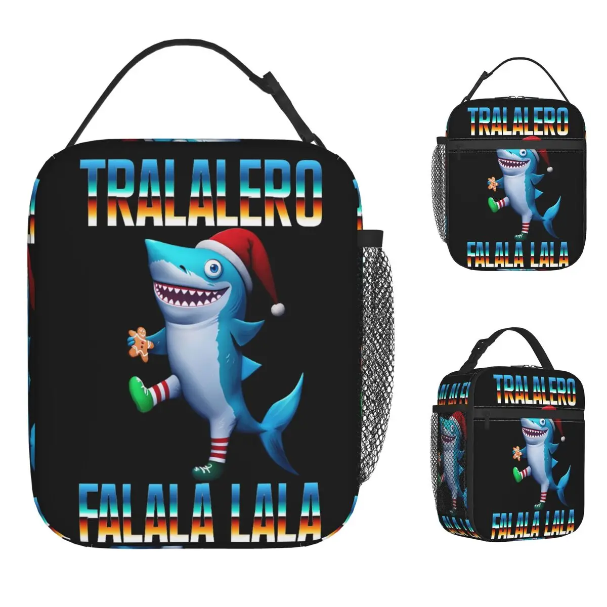 

Итальянская сумка для обеда Brainrot Meme для мужчин, ланч-бокс с принтом, модная дорожная сумка-холодильник, портативная водонепроницаемая сумка-тоут для еды